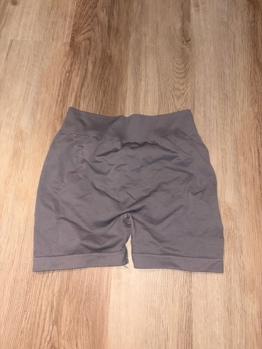 Seamless High-Waist Bike Shorts — Gray